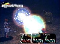 une photo d'Ã©cran de Chrono Cross sur Sony Playstation